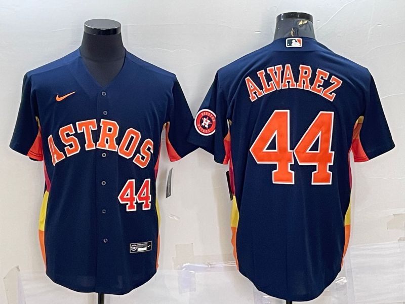 Men Houston Astros #44 Alvarez Blue Game Nike 2022 MLB Jersey